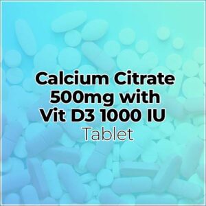 Calcium Citrate 500mg with Vit D3 1000 IU tablets